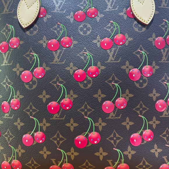 Louis Vuitton Cherries Neverfull Bag Murakami Monogram LV x TM Tote Rare NWT - Picture 8 of 14